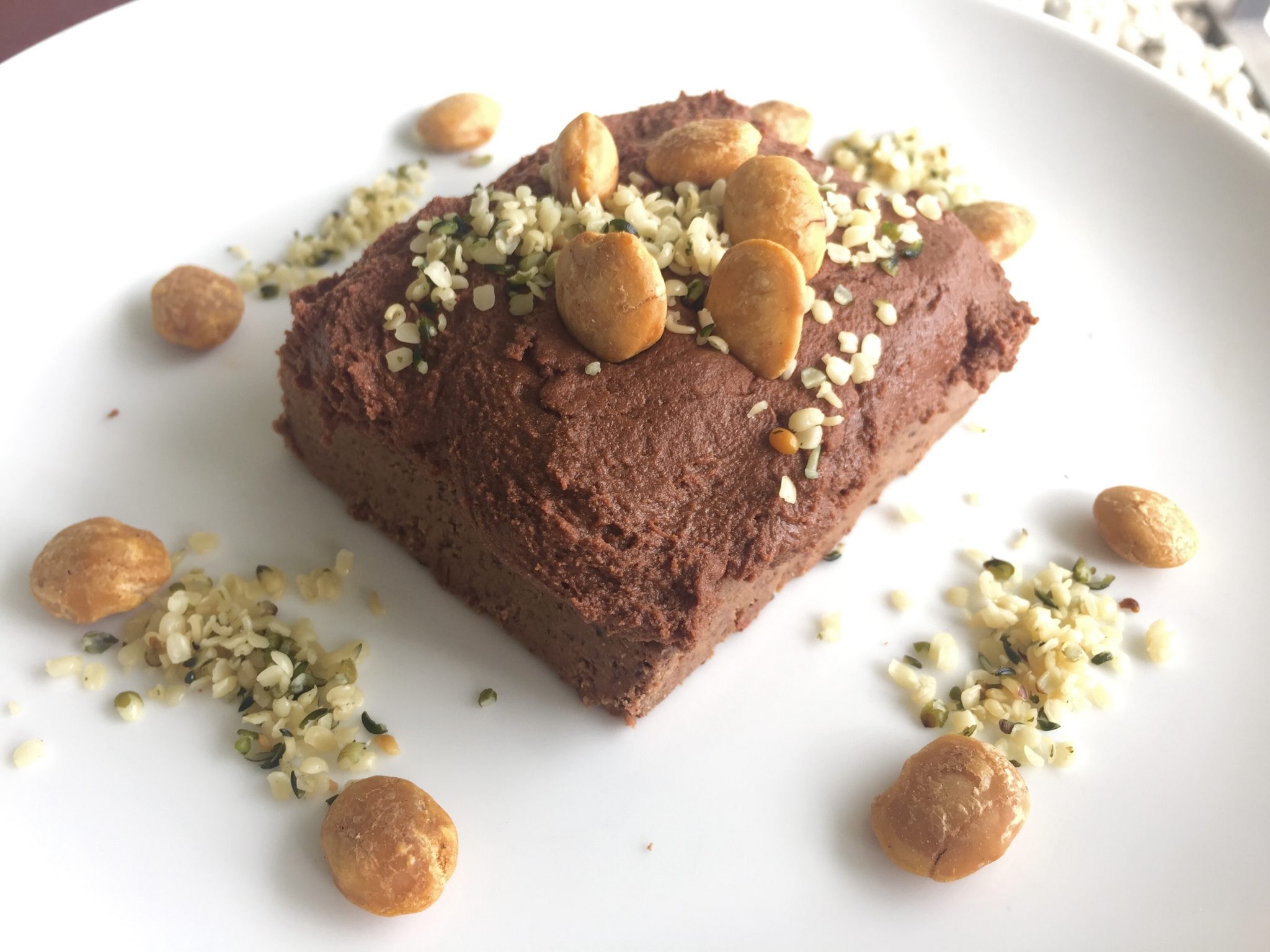 No added sugar mocha protein log with chocolate probiotic icing